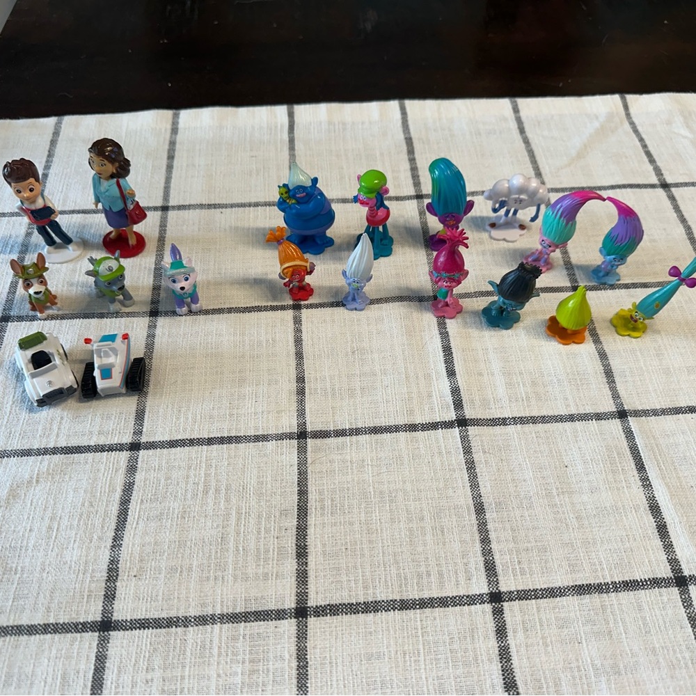 Trolls and Paw Patrol Figurines